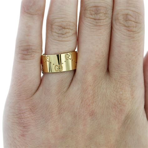 gucci gold ring band|gucci size 12 ring.